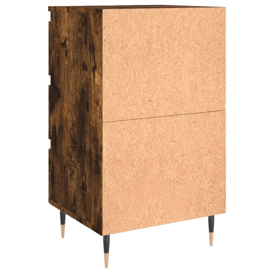 Nachtkastjes 2 st 40x35x69 cm bewerkt hout gerookt eikenkleurig MeubelReus
