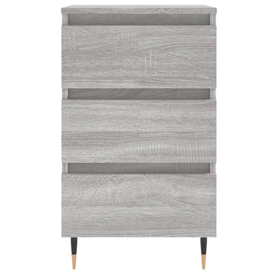 Nachtkastje 40x35x69 cm bewerkt hout grijs sonoma eikenkleurig MeubelReus