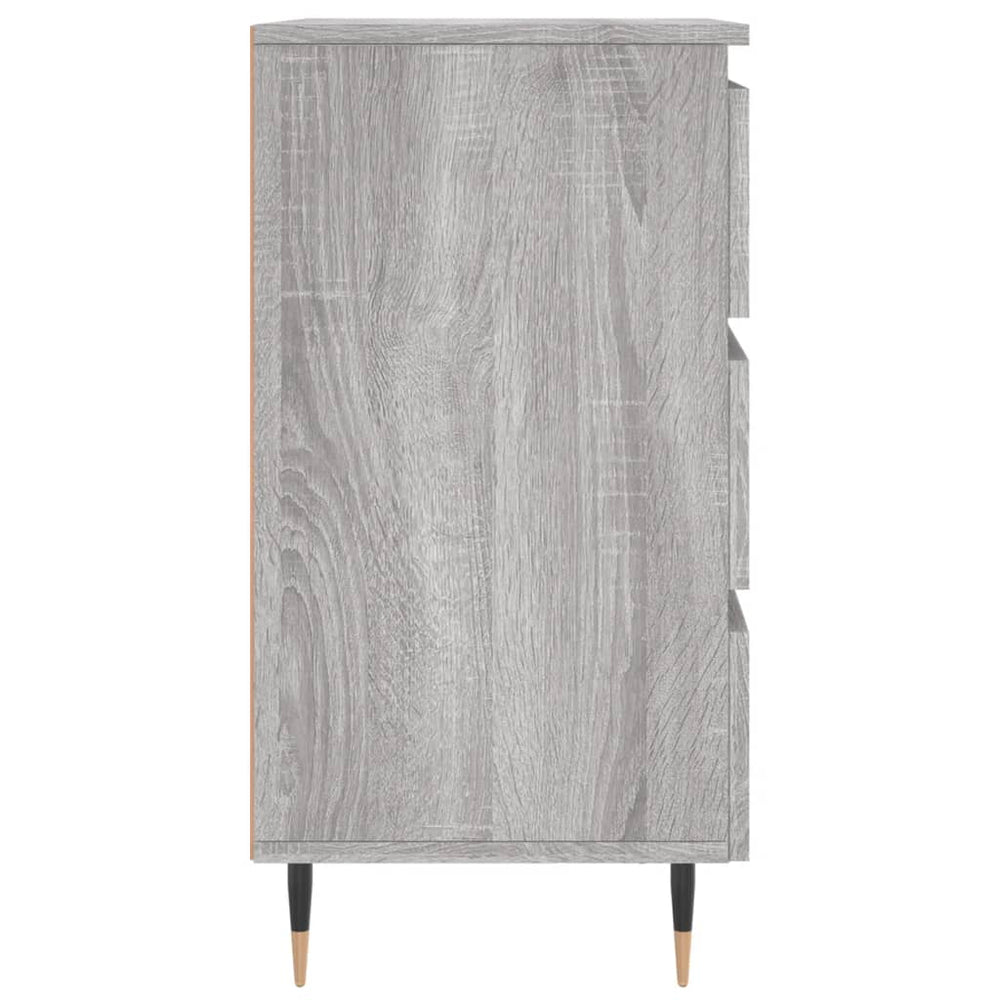 Nachtkastje 40x35x69 cm bewerkt hout grijs sonoma eikenkleurig MeubelReus