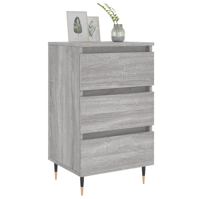 Nachtkastjes 2 st 40x35x69 cm bewerkt hout grijs sonoma eiken MeubelReus