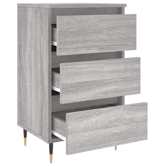 Nachtkastjes 2 st 40x35x69 cm bewerkt hout grijs sonoma eiken MeubelReus