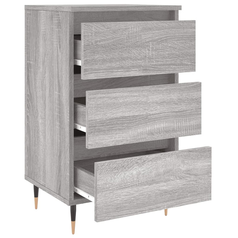 Nachtkastjes 2 st 40x35x69 cm bewerkt hout grijs sonoma eiken MeubelReus