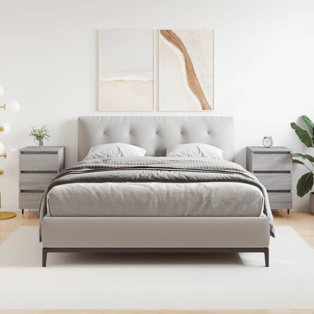 Nachtkastjes 2 st 40x35x69 cm bewerkt hout grijs sonoma eiken MeubelReus