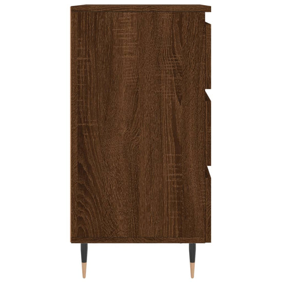 Nachtkastjes 2 st 40x35x69 cm bewerkt hout bruin eikenkleur MeubelReus