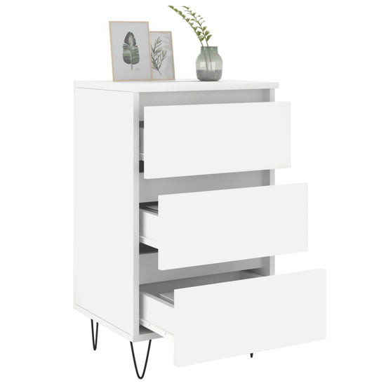 Nachtkastjes 2 st 40x35x69 cm bewerkt hout wit MeubelReus