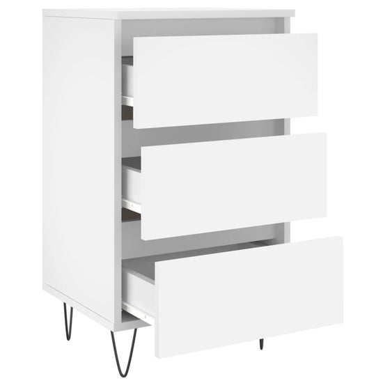 Nachtkastjes 2 st 40x35x69 cm bewerkt hout wit MeubelReus