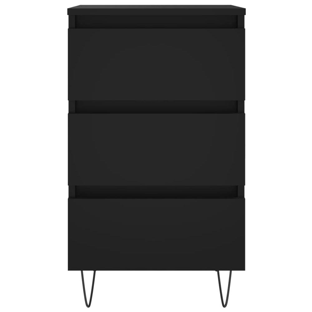 Nachtkastjes 2 st 40x35x69 cm bewerkt hout zwart MeubelReus