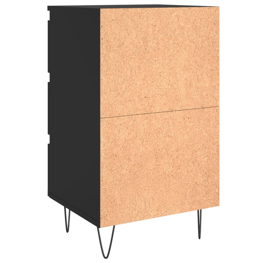 Nachtkastjes 2 st 40x35x69 cm bewerkt hout zwart MeubelReus