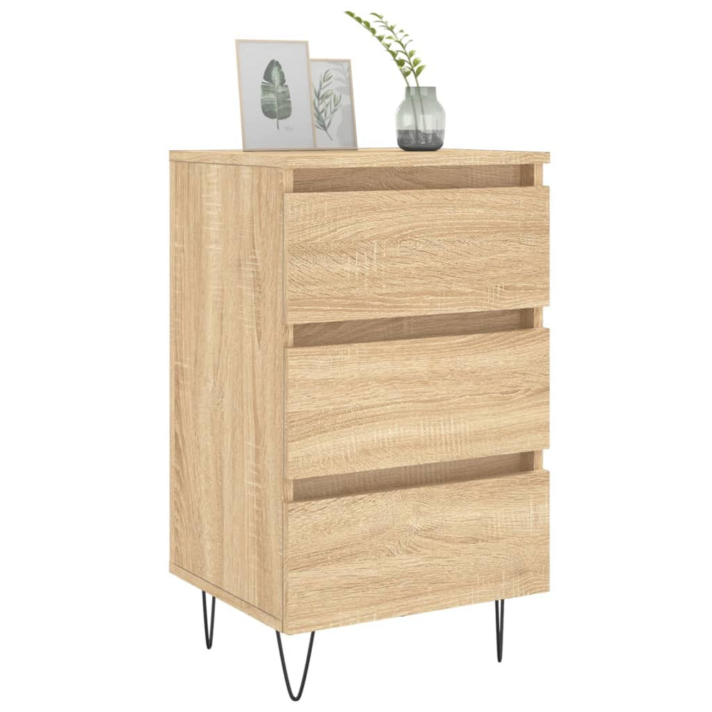 Nachtkastjes 2 st 40x35x69 cm bewerkt hout sonoma eikenkleurig MeubelReus