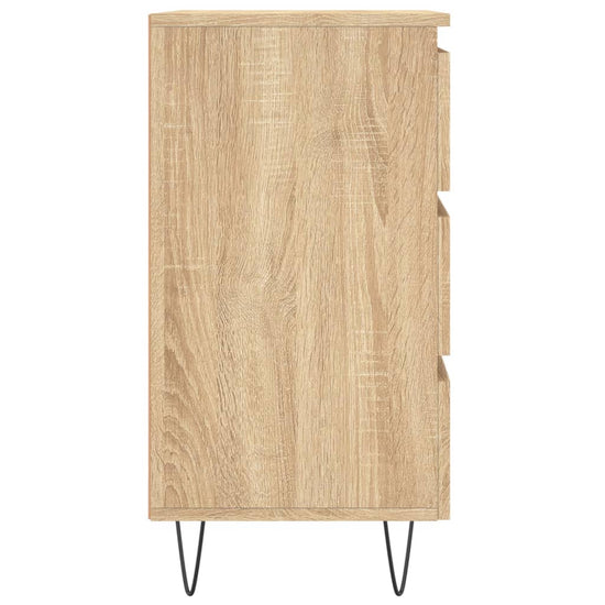 Nachtkastjes 2 st 40x35x69 cm bewerkt hout sonoma eikenkleurig MeubelReus