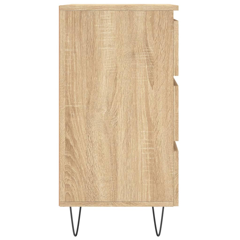 Nachtkastjes 2 st 40x35x69 cm bewerkt hout sonoma eikenkleurig MeubelReus