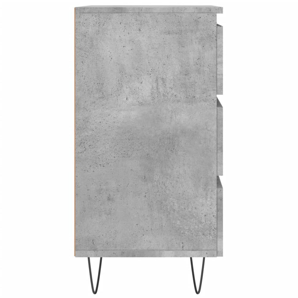 Nachtkastjes 2 st 40x35x69 cm bewerkt hout betongrijs MeubelReus