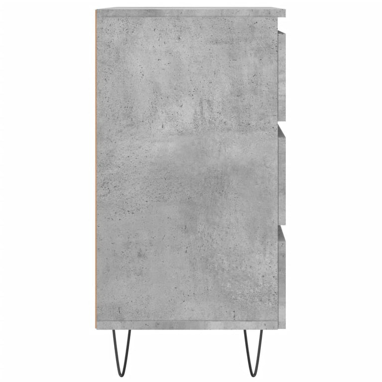 Nachtkastjes 2 st 40x35x69 cm bewerkt hout betongrijs MeubelReus