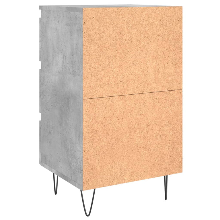 Nachtkastjes 2 st 40x35x69 cm bewerkt hout betongrijs MeubelReus