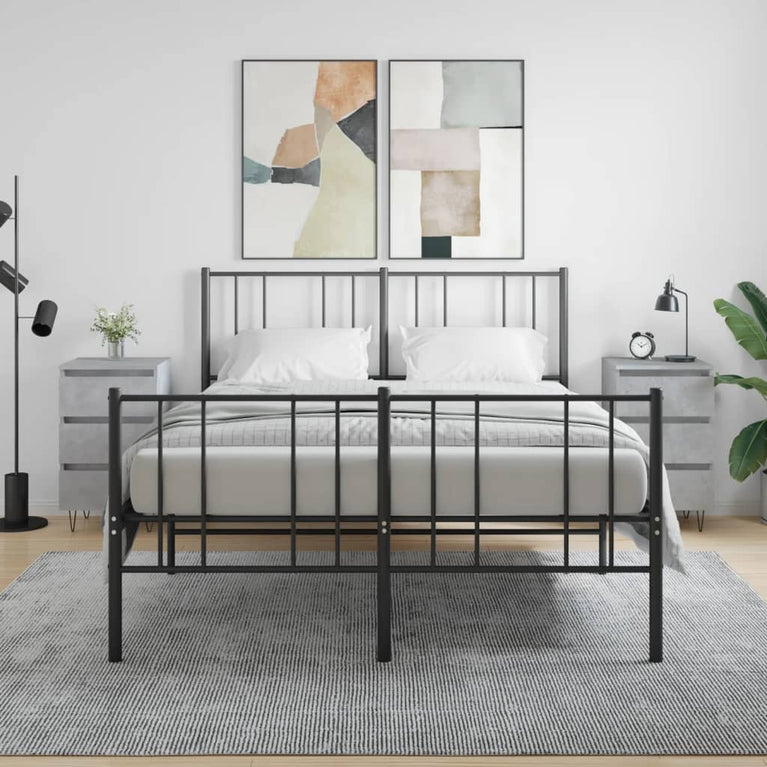 Nachtkastjes 2 st 40x35x69 cm bewerkt hout betongrijs MeubelReus
