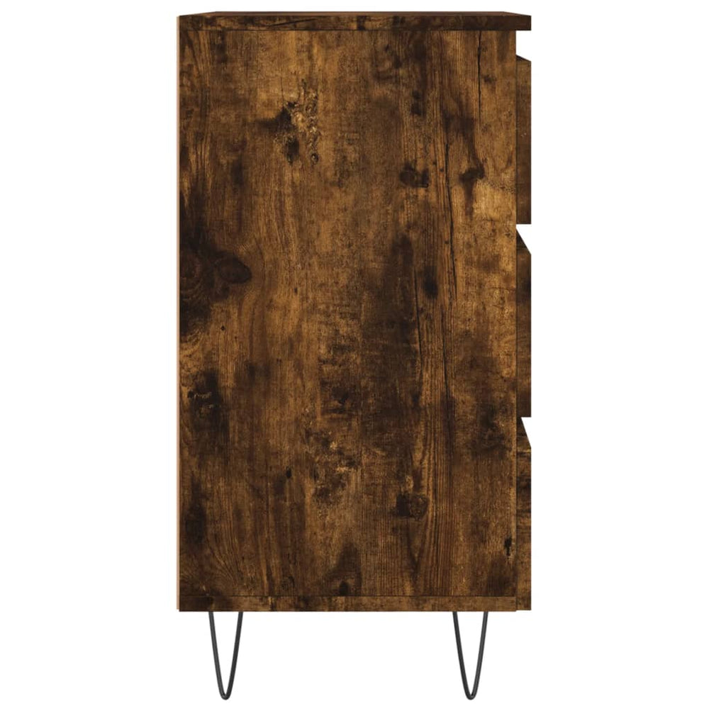 Nachtkastjes 2 st 40x35x69 cm bewerkt hout gerookt eikenkleurig MeubelReus