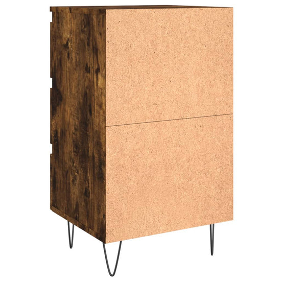 Nachtkastjes 2 st 40x35x69 cm bewerkt hout gerookt eikenkleurig MeubelReus