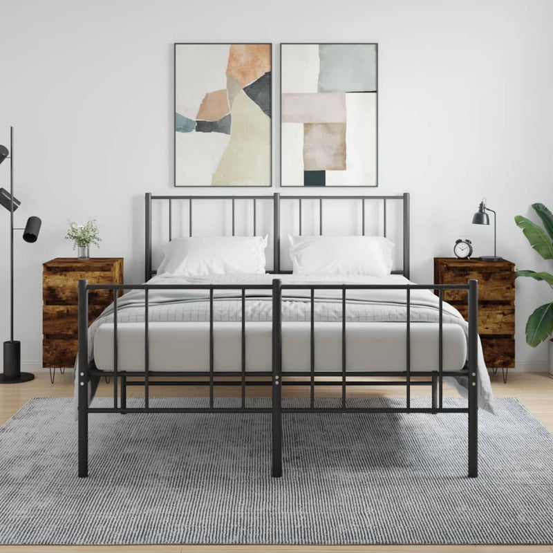 Nachtkastjes 2 st 40x35x69 cm bewerkt hout gerookt eikenkleurig MeubelReus