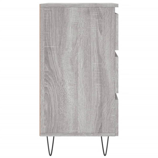 Nachtkastje 40x35x69 cm bewerkt hout grijs sonoma eikenkleurig MeubelReus