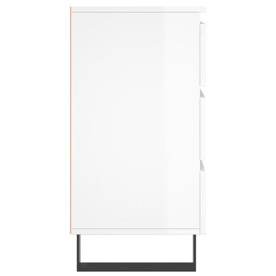 Nachtkastjes 2 st 40x35x69 cm bewerkt hout hoogglans wit MeubelReus