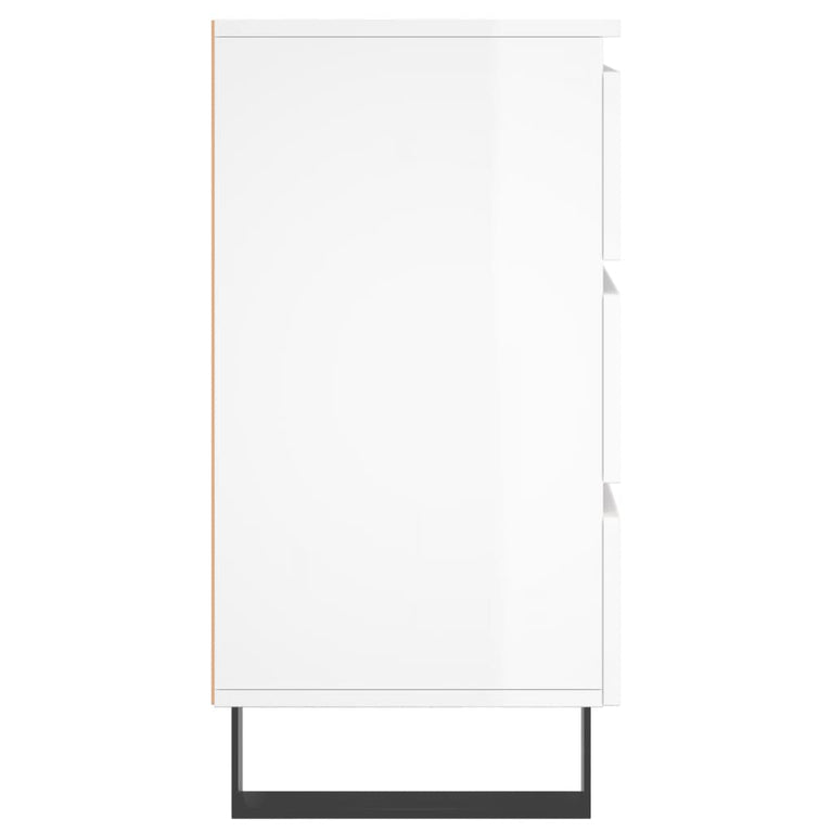 Nachtkastjes 2 st 40x35x69 cm bewerkt hout hoogglans wit MeubelReus