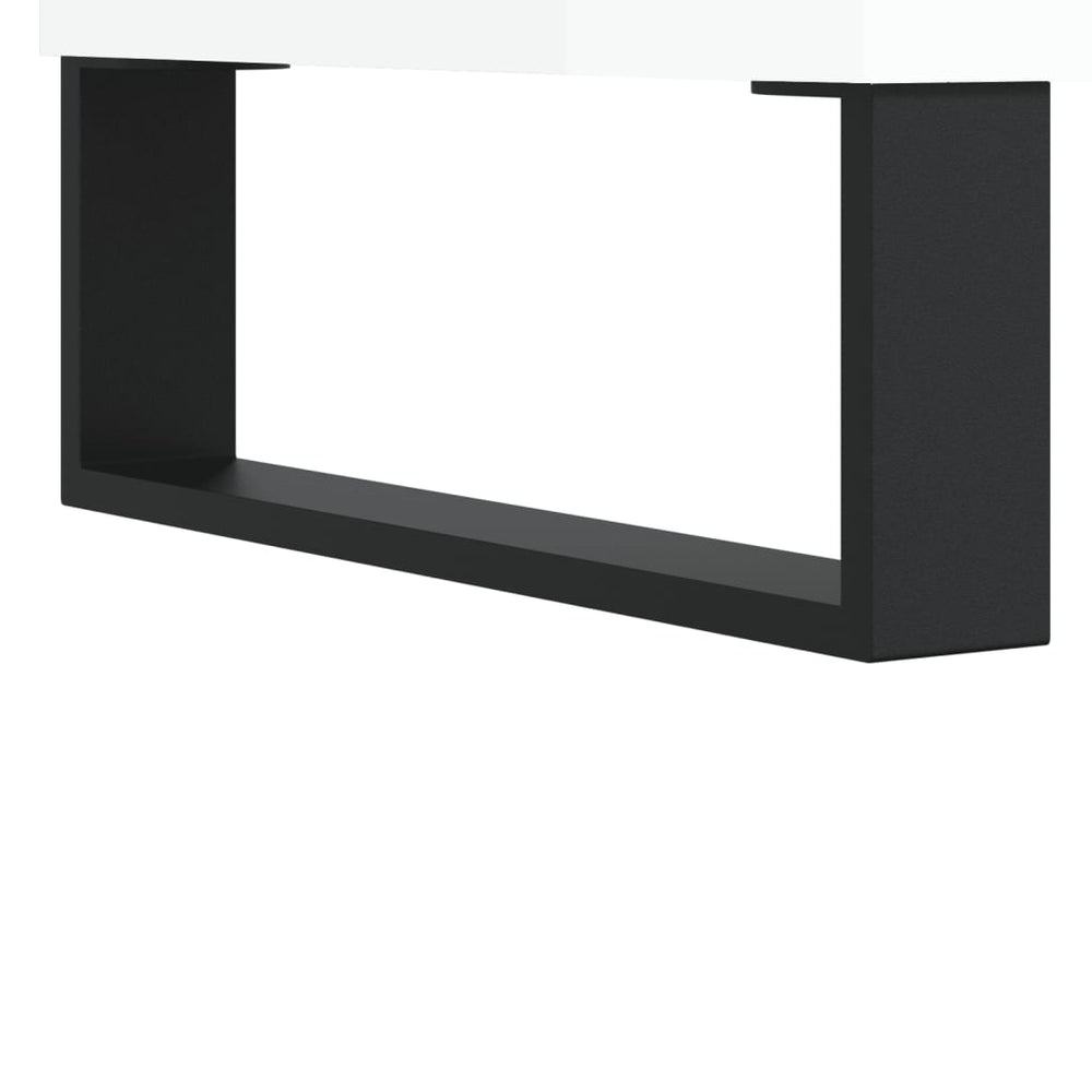 Nachtkastjes 2 st 40x35x69 cm bewerkt hout hoogglans wit MeubelReus