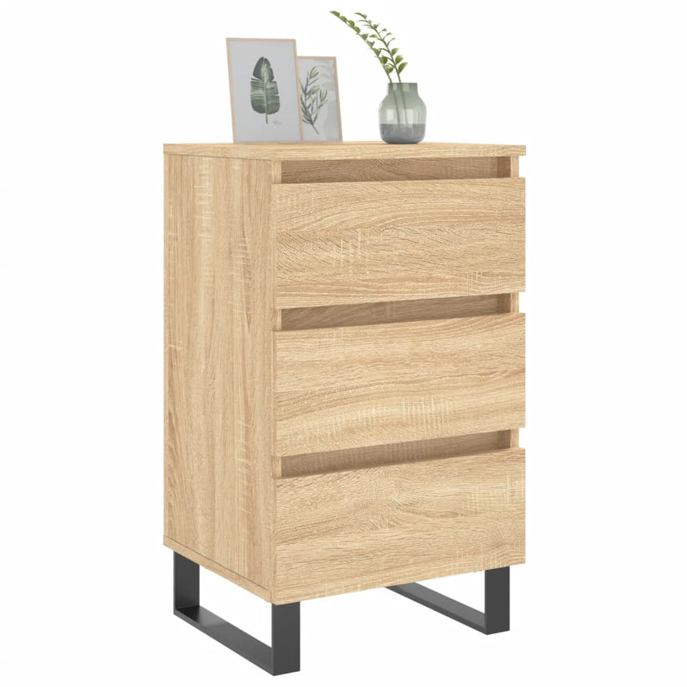 Nachtkastjes 2 st 40x35x69 cm bewerkt hout sonoma eikenkleurig MeubelReus