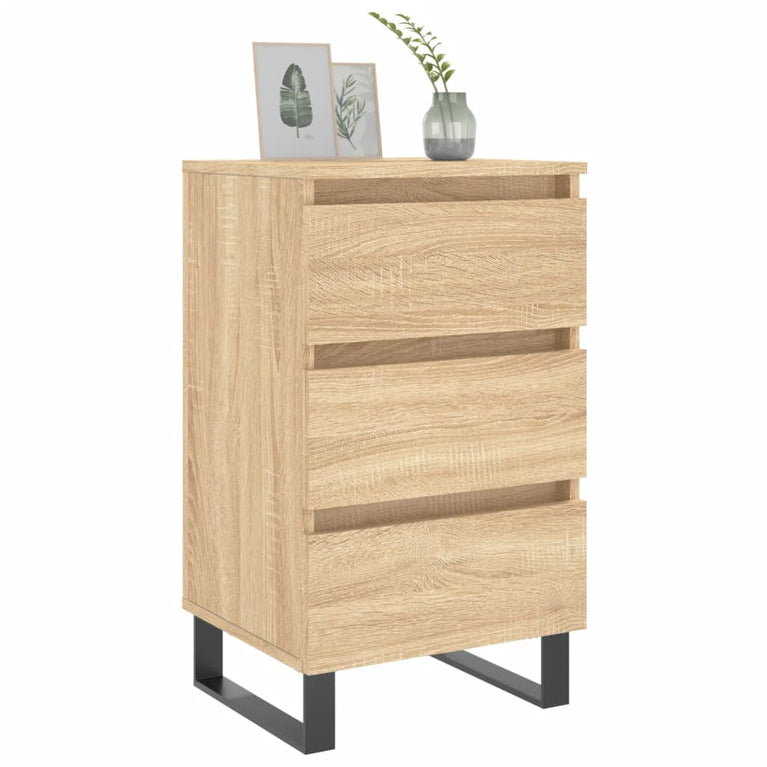 Nachtkastjes 2 st 40x35x69 cm bewerkt hout sonoma eikenkleurig MeubelReus