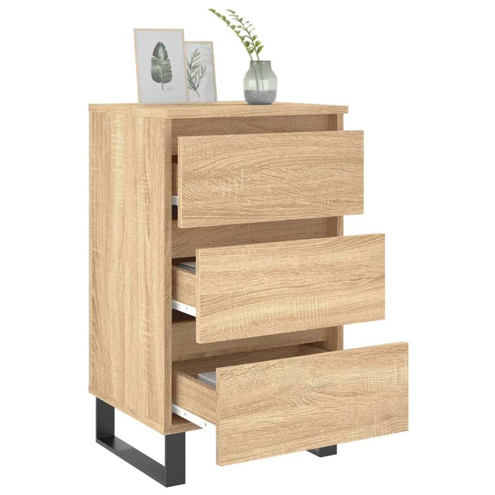 Nachtkastjes 2 st 40x35x69 cm bewerkt hout sonoma eikenkleurig MeubelReus