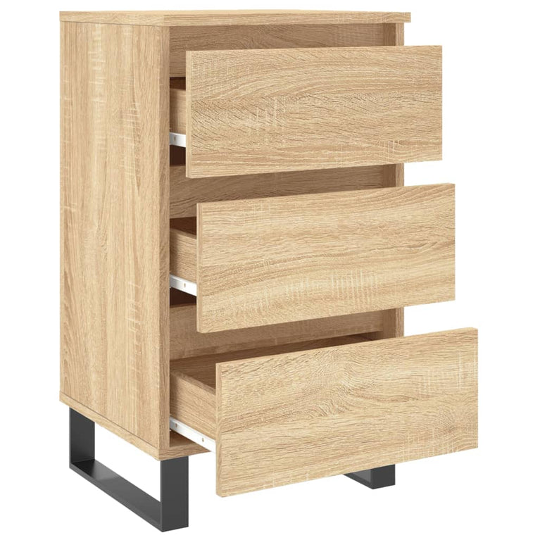 Nachtkastjes 2 st 40x35x69 cm bewerkt hout sonoma eikenkleurig MeubelReus
