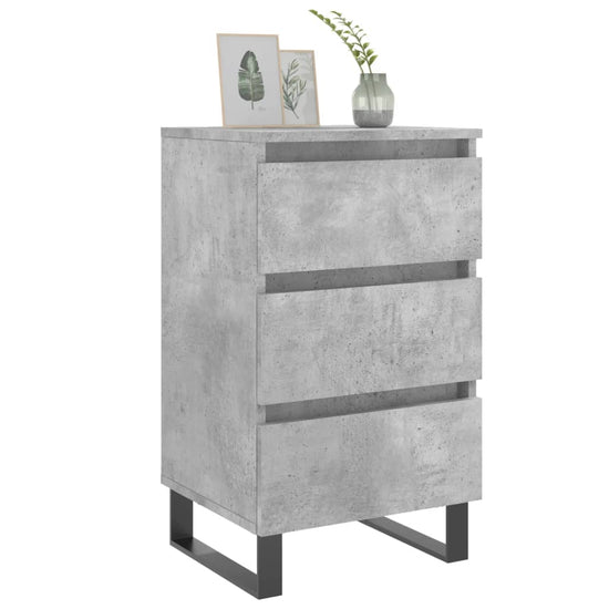 Nachtkastjes 2 st 40x35x69 cm bewerkt hout betongrijs MeubelReus
