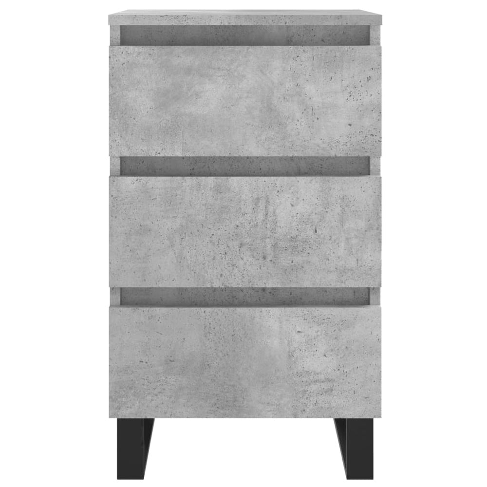 Nachtkastjes 2 st 40x35x69 cm bewerkt hout betongrijs MeubelReus