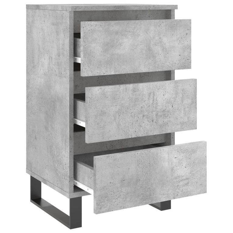 Nachtkastjes 2 st 40x35x69 cm bewerkt hout betongrijs MeubelReus