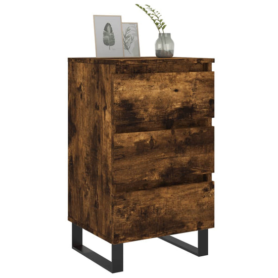 Nachtkastjes 2 st 40x35x69 cm bewerkt hout gerookt eikenkleurig MeubelReus