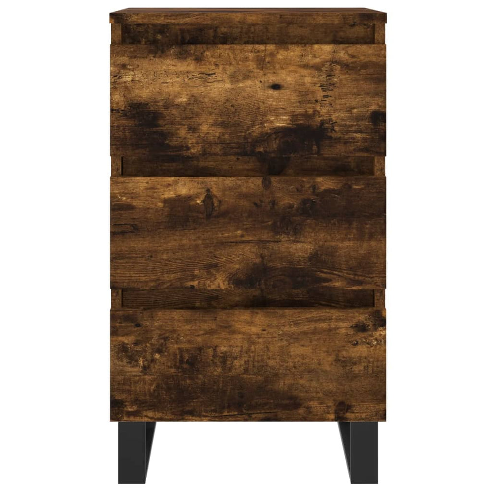 Nachtkastjes 2 st 40x35x69 cm bewerkt hout gerookt eikenkleurig MeubelReus