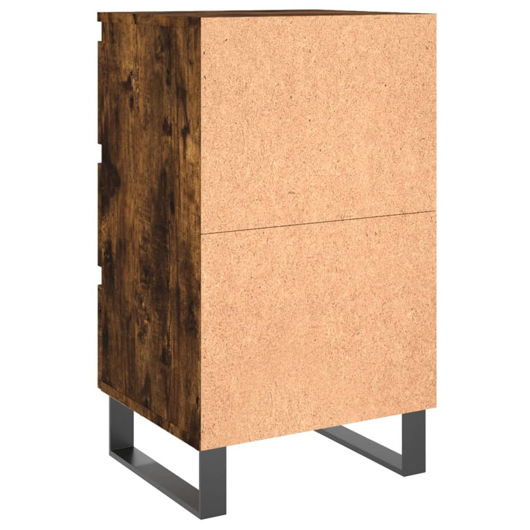 Nachtkastjes 2 st 40x35x69 cm bewerkt hout gerookt eikenkleurig MeubelReus