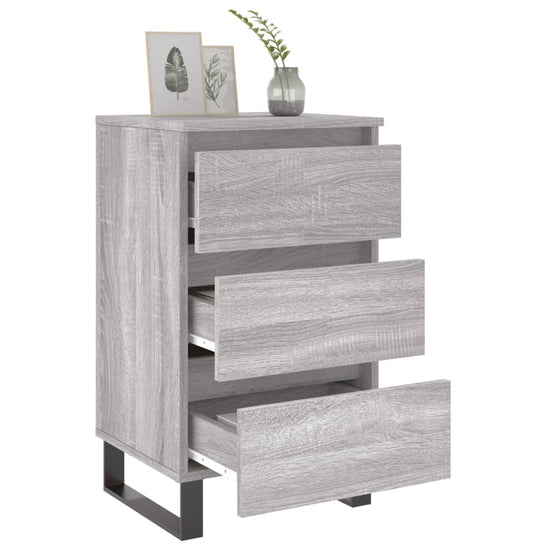 Nachtkastjes 2 st 40x35x69 cm bewerkt hout grijs sonoma eiken MeubelReus