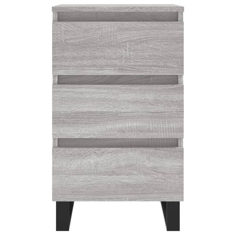 Nachtkastjes 2 st 40x35x69 cm bewerkt hout grijs sonoma eiken MeubelReus