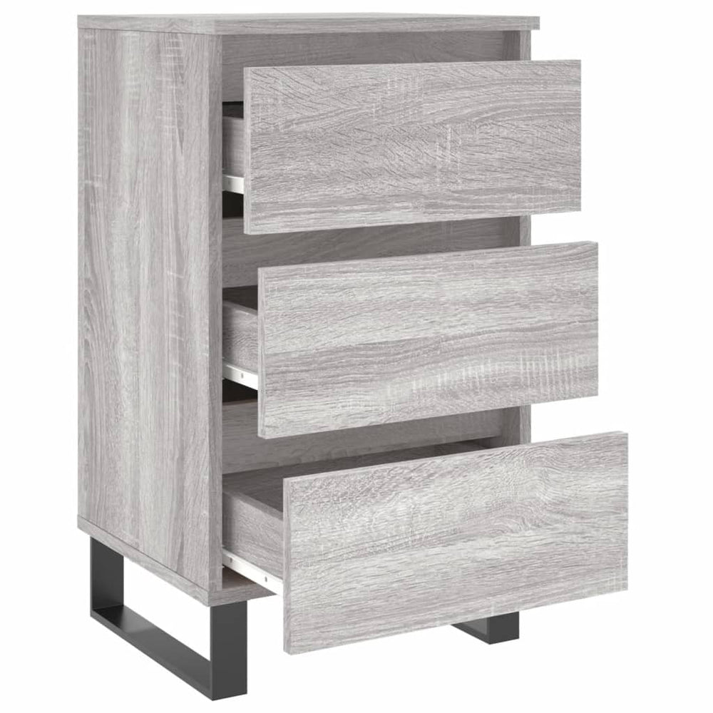 Nachtkastjes 2 st 40x35x69 cm bewerkt hout grijs sonoma eiken MeubelReus