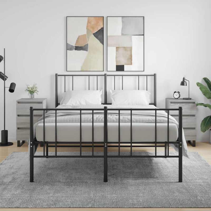Nachtkastjes 2 st 40x35x69 cm bewerkt hout grijs sonoma eiken MeubelReus
