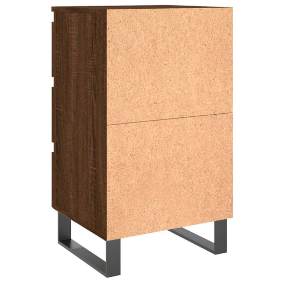 Nachtkastjes 2 st 40x35x69 cm bewerkt hout bruin eikenkleur MeubelReus