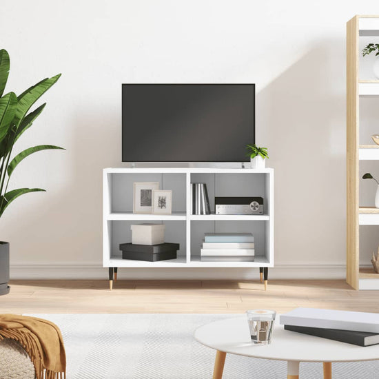 Tv-meubel 69,5x30x50 cm bewerkt hout wit MeubelReus