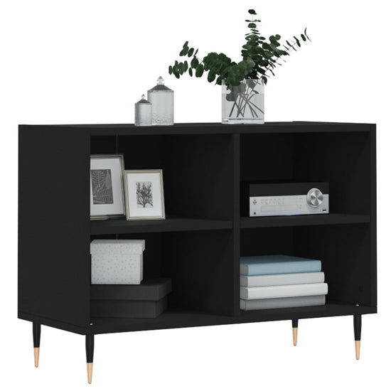 Tv-meubel 69,5x30x50 cm bewerkt hout zwart MeubelReus