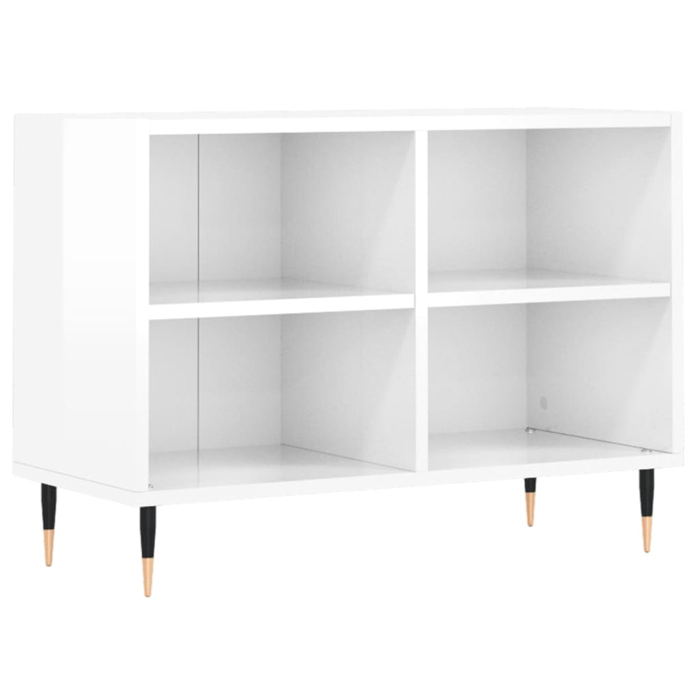 Tv-meubel 69,5x30x50 cm bewerkt hout hoogglans wit MeubelReus