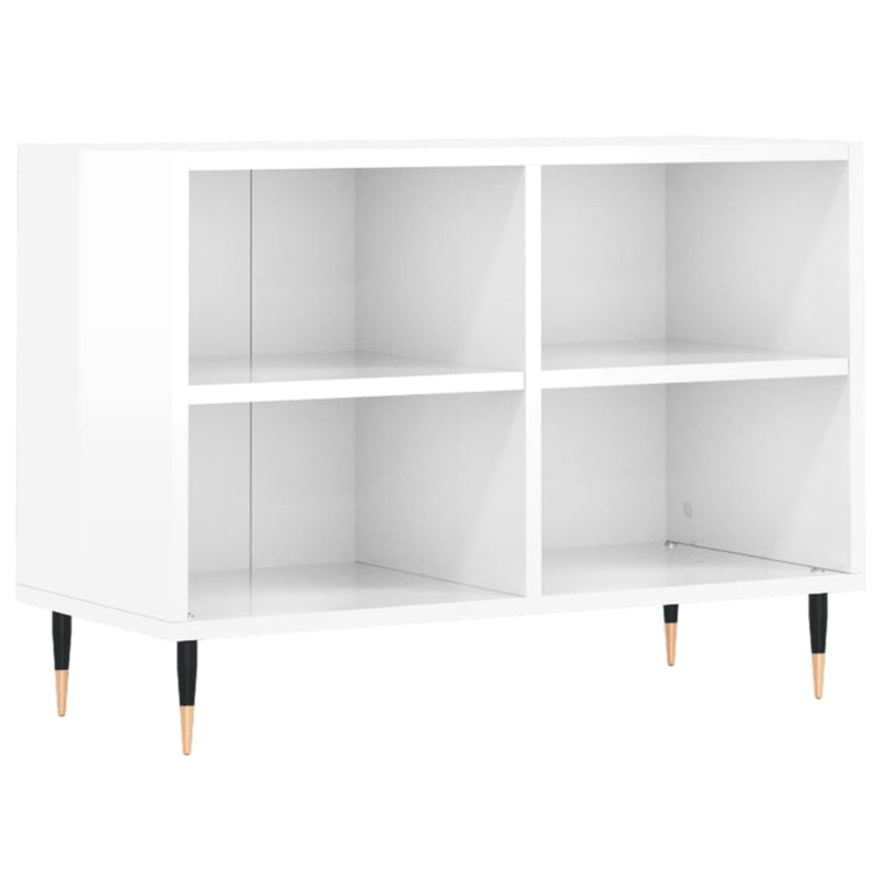 Tv-meubel 69,5x30x50 cm bewerkt hout hoogglans wit MeubelReus