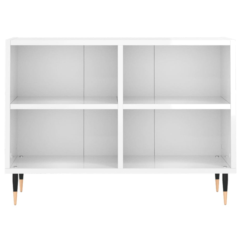 Tv-meubel 69,5x30x50 cm bewerkt hout hoogglans wit MeubelReus