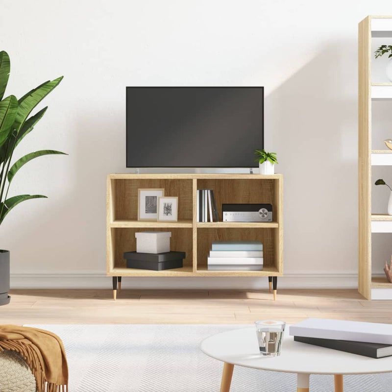 Tv-meubel 69,5x30x50 cm bewerkt hout sonoma eikenkleurig MeubelReus