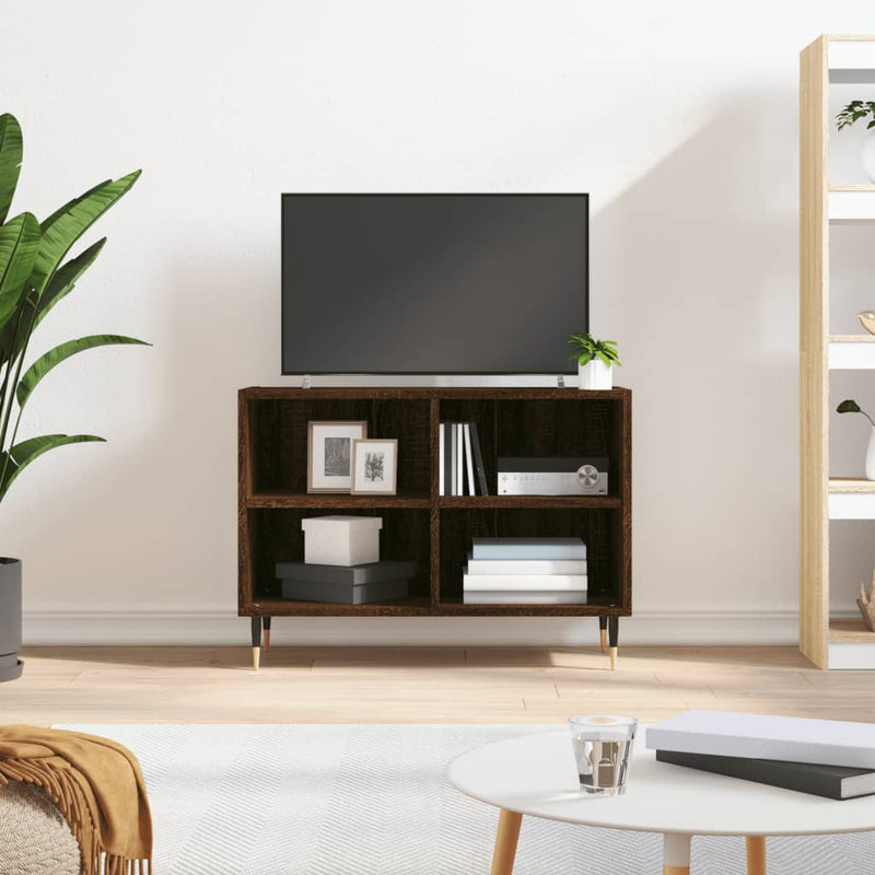Tv-meubel 69,5x30x50 cm bewerkt hout bruin eikenkleur MeubelReus
