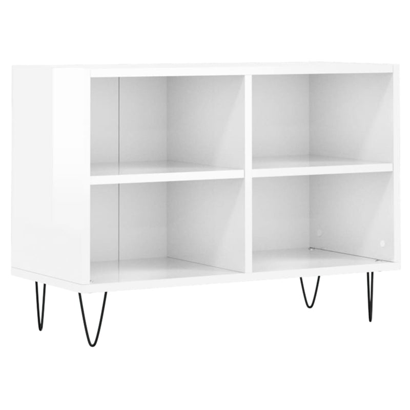 Tv-meubel 69,5x30x50 cm bewerkt hout hoogglans wit MeubelReus
