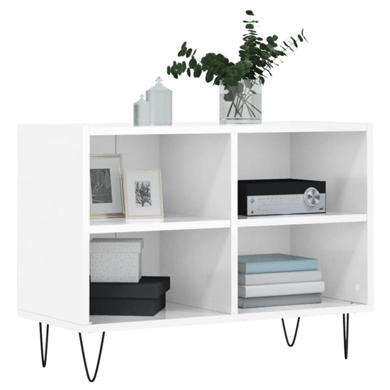 Tv-meubel 69,5x30x50 cm bewerkt hout hoogglans wit MeubelReus